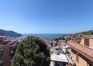 a view of a city with the ocean in the background at Vistamare in Gaeta
