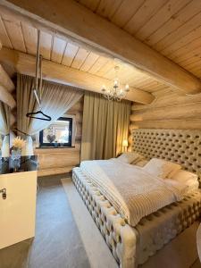 En eller flere senge i et værelse på Zrub Donovaly