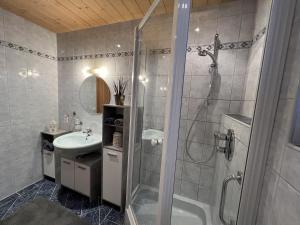 Koupelna v ubytování Appartement Windaublick