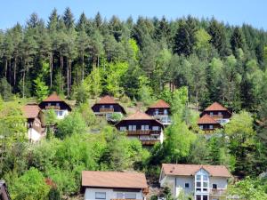 een groep huizen op een heuvel met bomen bij Holiday Home Sonnenschein by Interhome in Hornberg