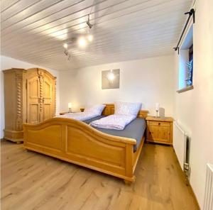 Katil atau katil-katil dalam bilik di Ferienwohnung Vogel