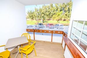 Výhled na řeku, která protéká v blízkosti apartmánu