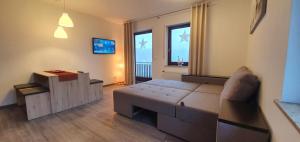 TV a/nebo společenská místnost v ubytování Haus Schneider