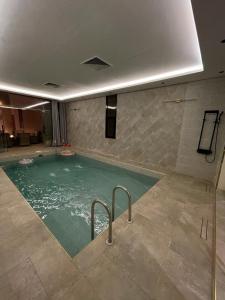 المسبح في الأيبنوس EBONyشالية فندقي بصالة سينما ومسبح بجهاز تدفئة أو بالجوار