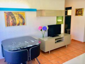 TV a/nebo společenská místnost v ubytování Beautiful 1 bedroom apartment Los Cristianos Los Angeles
