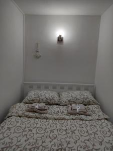 - une chambre avec un lit et 2 serviettes dans l'établissement Borsko jezero, à Bor