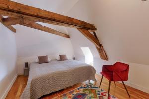 Postel nebo postele na pokoji v ubytování Calvaloft + 5 fotografií