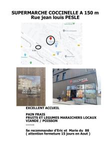 a screenshot of a flyer for a store at le Sunset Loft 88 maison neuve et moderne in Sainte-Adresse