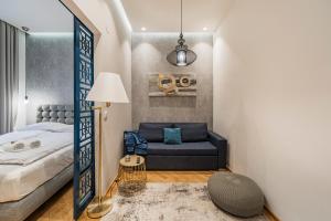 Posteľ alebo postele v izbe v ubytovaní ZEUS Design Apartments - Reumannplatz