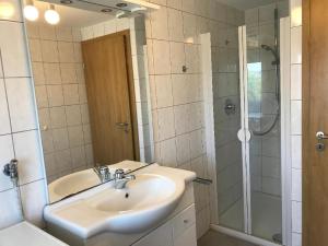 Koupelna v ubytování Wieshof mein Ferienglück