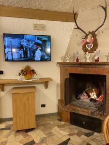 TV a/nebo společenská místnost v ubytování Kapriol