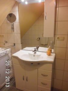 Koupelna v ubytování Gästehaus Auhagen