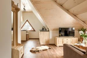 Televízia a/alebo spoločenská miestnosť v ubytovaní Apartamenty VILLA SKI-BÓWKI