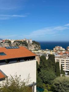 a view of a city with the ocean in the background at Amazing view - Monaco in Cap d'Ail