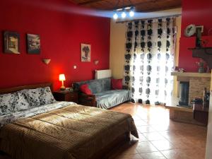 A seating area at Alexandros Guesthouse