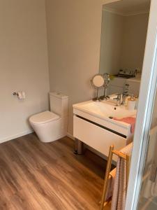 Koupelna v ubytování Modern studio apartment + 5 fotografií