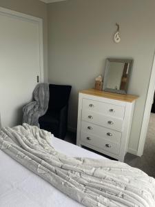 Postel nebo postele na pokoji v ubytování Modern studio apartment