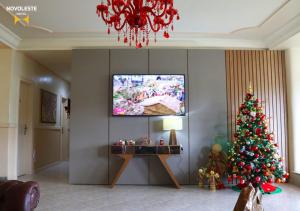 TV a/nebo společenská místnost v ubytování Hotel Novoleste