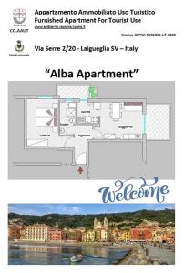 a website with a diagram of a house at Alba Apartment in Laigueglia