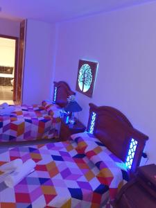 Łóżko lub łóżka w pokoju w obiekcie Pension A Barca