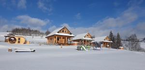 Domki Gorce Klikuszowa Sauna Jacuzzi v zime