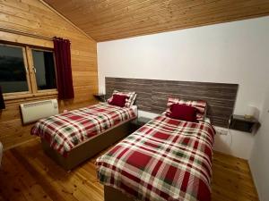Tufty Lodge, Lake Pochard lodge 9 tesisinde bir odada yatak veya yataklar