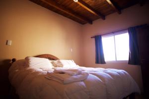 - une chambre avec un grand lit et une fenêtre dans l'établissement Solares de Tupungato, à Tupungato