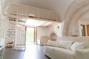 A seating area at Masseria Lacatena