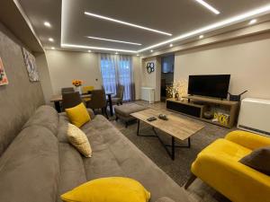 sala de estar con sofá y TV en Casa Nostra Kop en Kopaonik