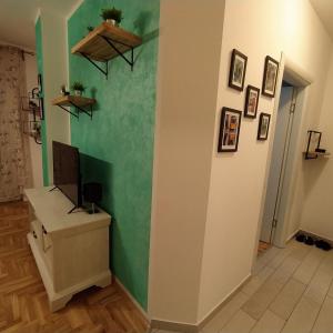TV a/nebo společenská místnost v ubytování Daniris apartman