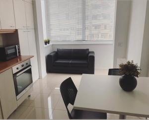 Kuchyň nebo kuchyňský kout v ubytování ARSS Apartment Skopje Main Square