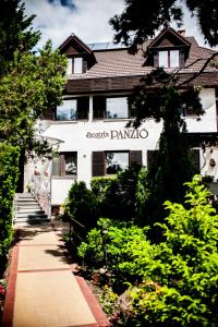 a building with a sign that reads residium pampanca at Beatrix Hotel in Budapest