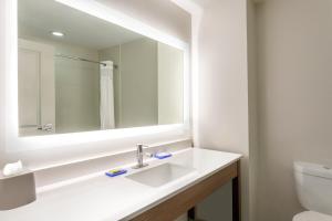 bagno con lavandino e specchio di Holiday Inn Express & Suites Searcy, an IHG Hotel a Searcy