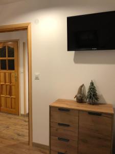Televízia a/alebo spoločenská miestnosť v ubytovaní DW Basia pokoje i apartament