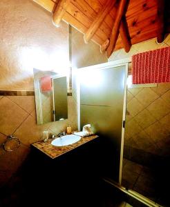 Et badeværelse på Cabañas Wanla