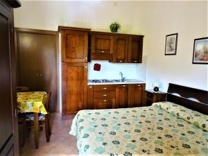 A kitchen or kitchenette at Vecchio Faro Residence