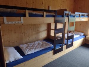 Palanda nebo palandy na pokoji v ubytování Jugendgästehaus Gerlosplatte