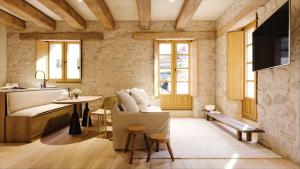 a living room with a couch and a table at La Gallega by Upper Luxury Housing in A Coruña +74 photos