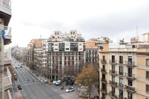 Nespecifikovaný výhled na destinaci Barcelona nebo výhled na město při pohledu z apartmánu