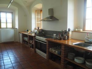 Kuchyň nebo kuchyňský kout v ubytování Penzion Čáslava