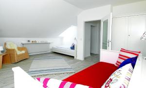 Postel nebo postele na pokoji v ubytování Haus an der Strandallee 112 Haus an der Strandallee 112 Appartement 7