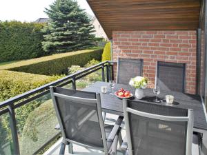 Balkón nebo terasa v ubytování Doppelhaushälfte Am Knurrhahn Am Knurrhahn Appartement 2