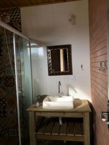 Phòng tắm tại Moradas Brisa da Lagoa