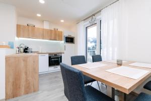 Kuchyň nebo kuchyňský kout v ubytování Apartment Hugo Klínovec