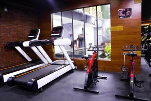 The fitness centre and/or fitness facilities at Helios Hotel Malang