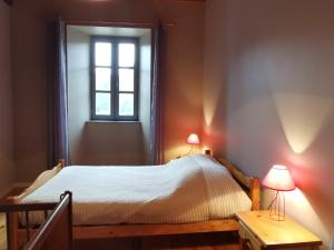 Ένα ή περισσότερα κρεβάτια σε δωμάτιο στο Gîte Arlempdes, 3 pièces, 4 personnes - FR-1-582-122