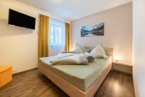 Łóżko lub łóżka w pokoju w obiekcie Wieseneck I - Apartment in Fügen