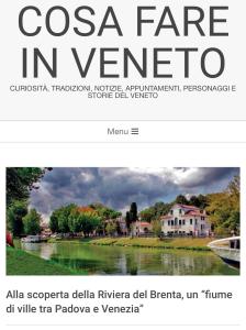 eine Seite einer Zeitschrift mit einem Bild eines Hauses in der Unterkunft Da Esterina appartamento sulla riviera del Brenta in Mira