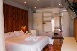 Tempat tidur dalam kamar di Resort la Fogata Cieneguilla
