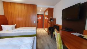 TV a/nebo společenská místnost v ubytování Astralis Hotel Domizil